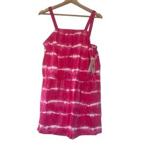 Juicy Couture NWT Romper Size XXL Pink Tie Dye, Summer, Boho, Relaxed NWT